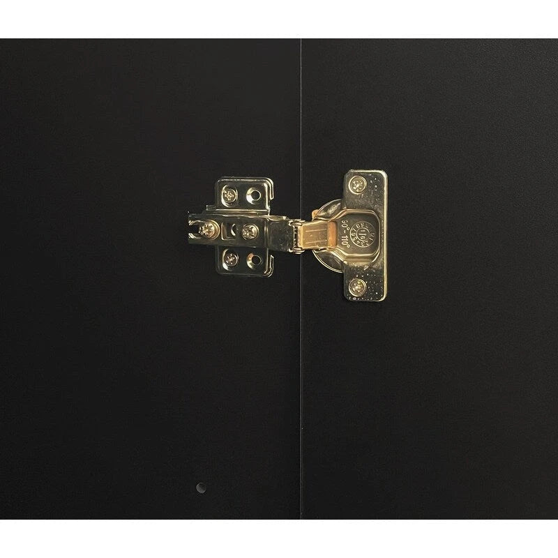 Meuble de rangement à motif ondulé avec 2 portes et 2 tiroirs