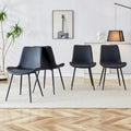 Chaise de salle à manger capitonnée avec pieds en métal