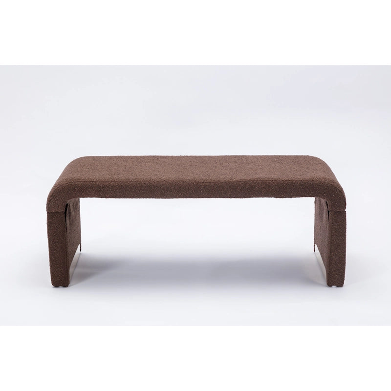 Banc avec pieds en métal doré