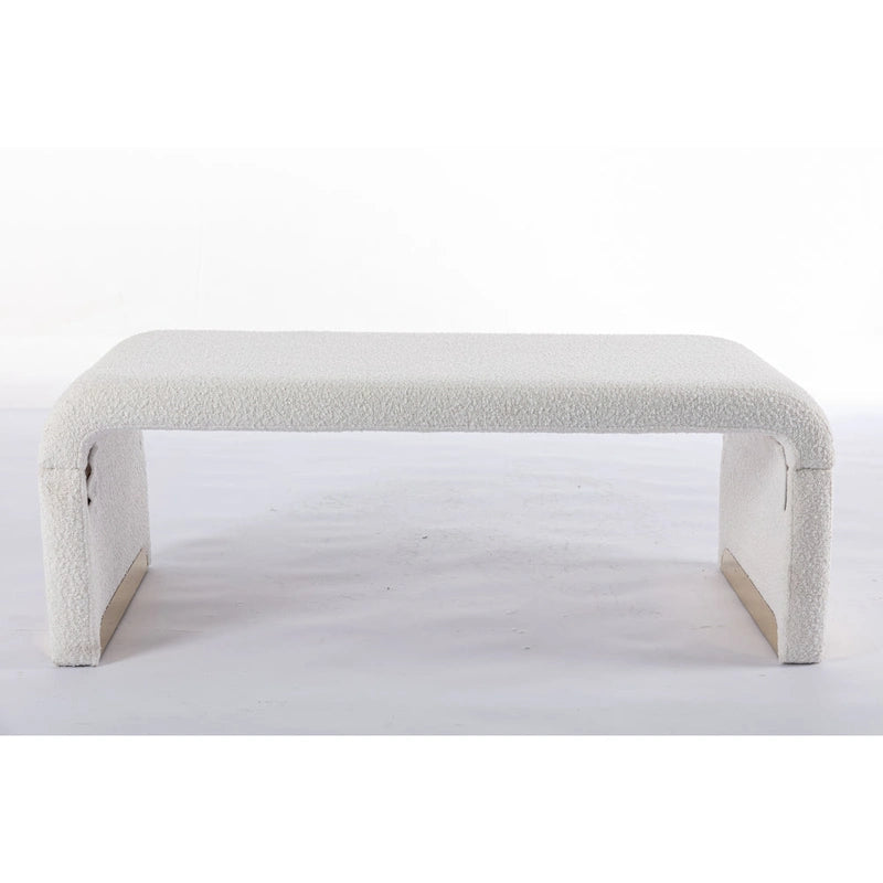 Banc avec pieds en métal doré