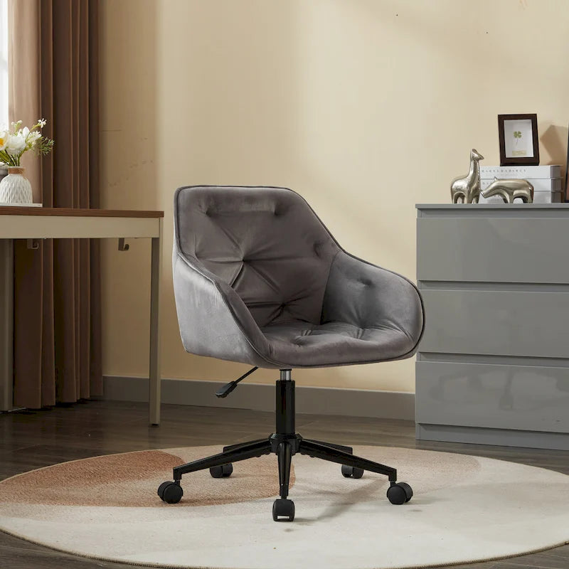 Chaise de bureau en velours